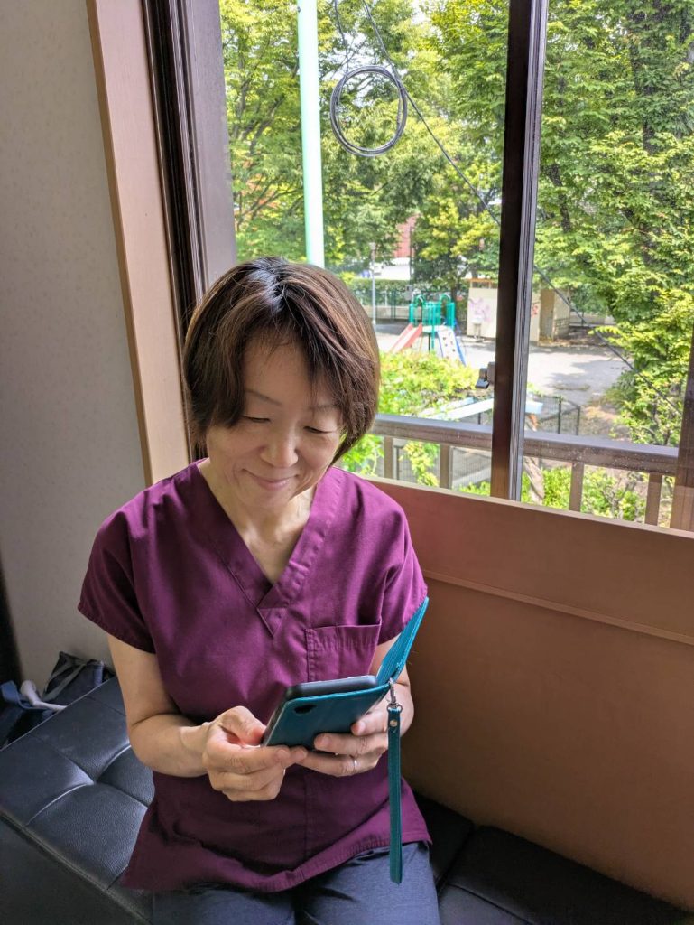 インスタの操作中